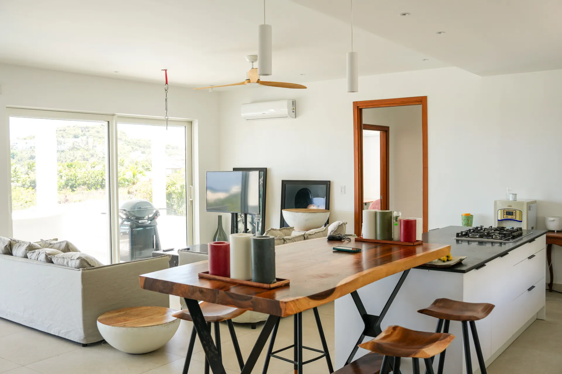 Kitchen with wine fridge
